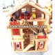 Handmade wooden toy doll house