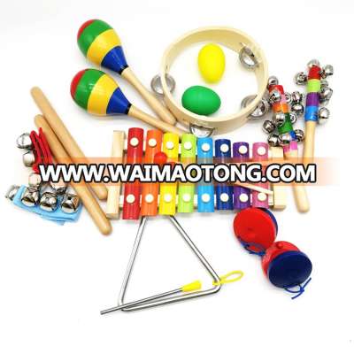 2018 Promotional colorful kids music instrument toys educational toy musical instruments for children with pvc bag