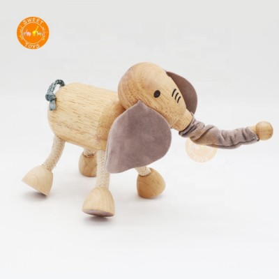 Professional Supplier 3D Wooden Elephant Shaped Toys, Animal Wooden Figurines Toy For Kids