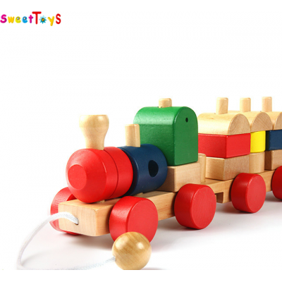 wooden train assembly car toy