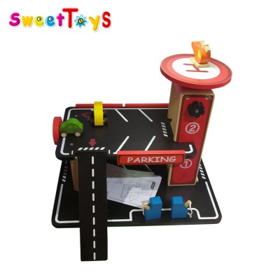 2018 kids wooden mini parking toy popular children wooden parking toy