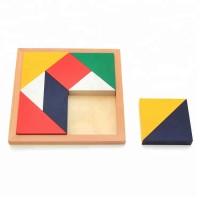 Wooden Tangram Puzzle Montessori Educational Toys For Children DIY Math Toy Jigsaw Puzzles Kids Intellectual Blocks Toy