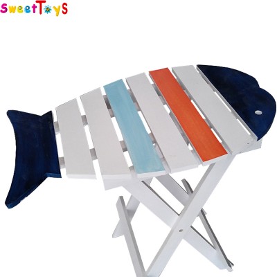 The popular fish shape foldable wooden table,comping and multi-purpose table for family