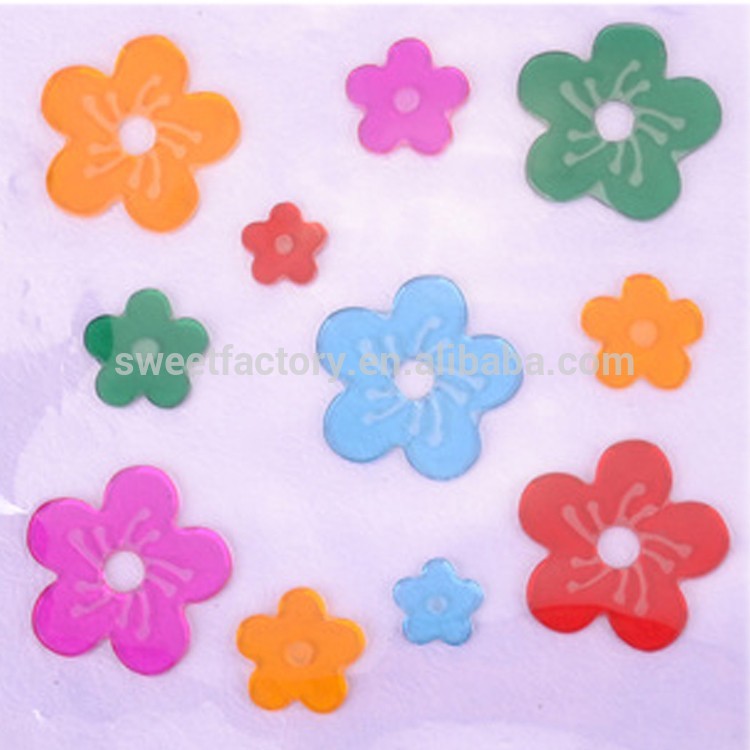 Colorful jelly sticker,DIY window jelly sticker,Window decal flower jelly stickers