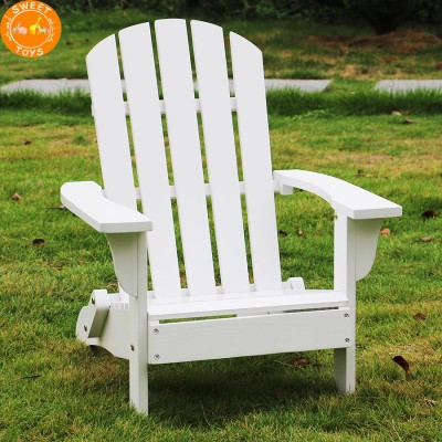 Outdoor leisure white color kids folding wood adirondack chair