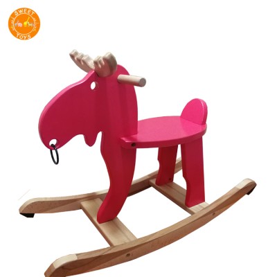 Wooden Vintage Retro Classic Rocking Horse for Toddler Girls and Boys wooden horse toys for Children's