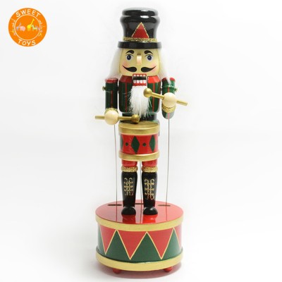 Drums Nutcracker Wooden Soldier Toys Ornaments Holiday Decoration