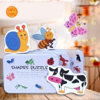 Wooden Jigsaw Puzzle With Storage box Wooden Education And Learning Intelligence Toys Jigsaw Puzzles toys for kids