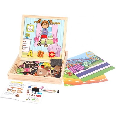 Kid's wooden Magnetic Puzzles Learning Kit Learning Toys for Children Multifunctional Jigsaw Toys Early Education toys