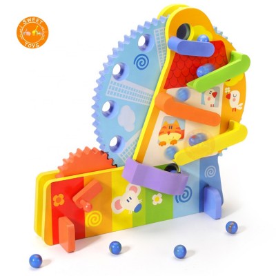 Professional Made Wooden Children Educational Toys, Ball Ferris Wheel Building Blocks Desktop Game