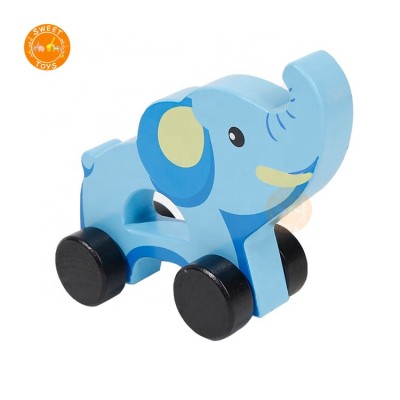 Professional Supplier Flexible Elephant Toy Car, Exquisite Workmanship Wooden Handle Car